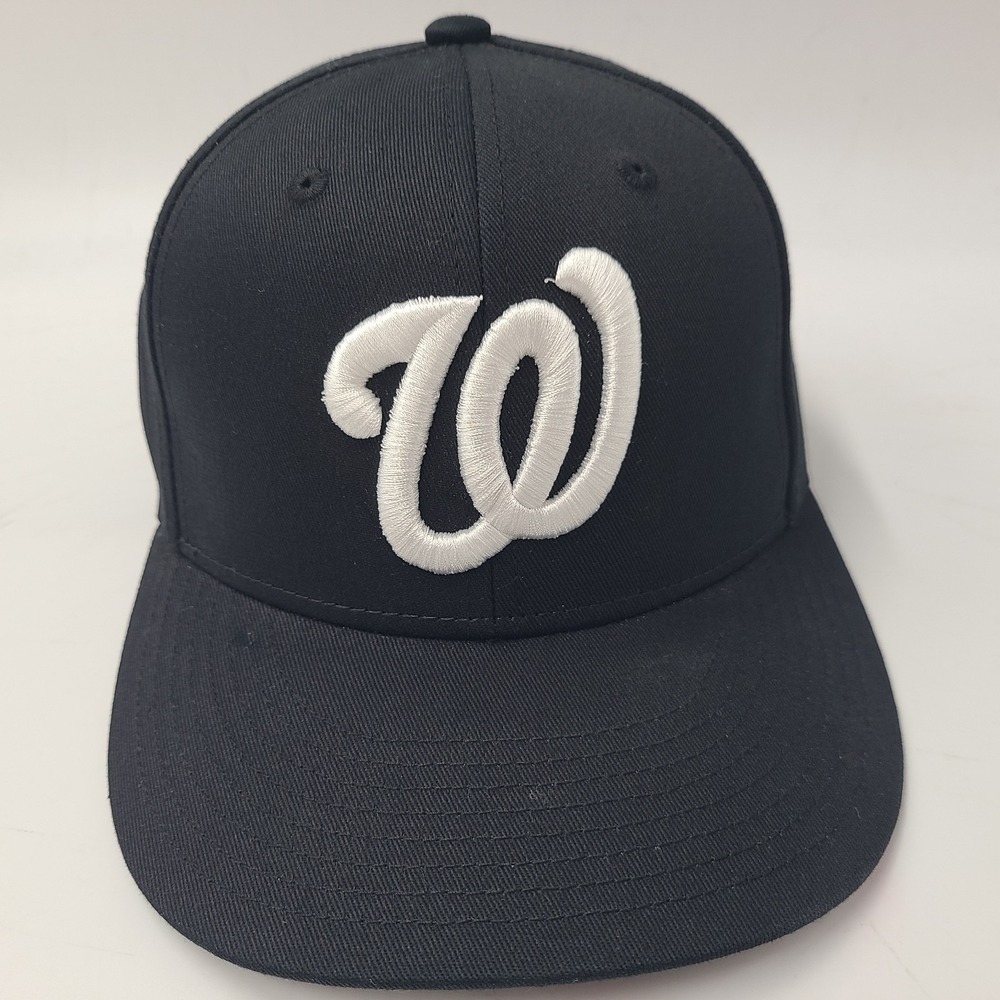Washington Nationals Hat Snapback Champro Black White MLB Casual Everyday Wear
